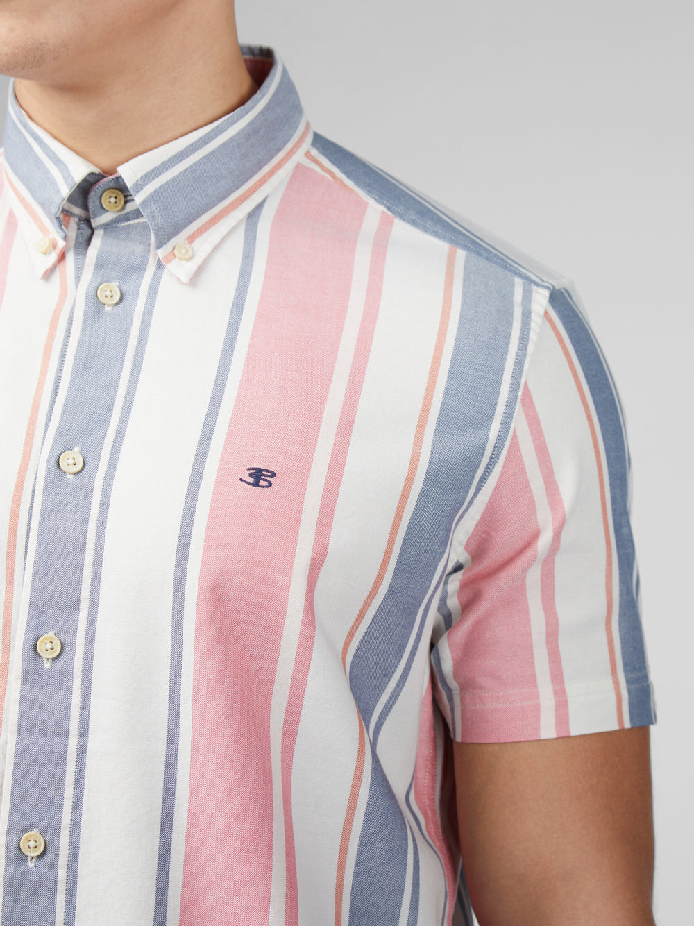 Chemises Ben Sherman Signature Multicolor Stripe Rose Foncé | LRB-97305043